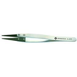 Bernstein AG 125 mm, Stainless Steel, Flat, ESD Tweezers