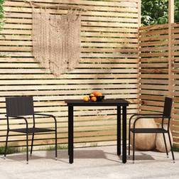 vidaXL 3 Piece Garden Patio Dining Set, 1 Table incl. 2 Chairs