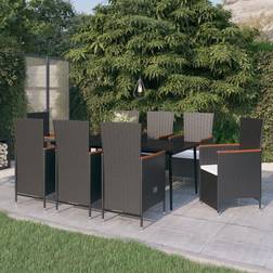 vidaXL 9-tlg. Essgruppe, 1 Tisch einschl. 8 Stühle