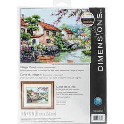 Dimensions 13''x10'' Counted Cross Stitch Kit Village Canal