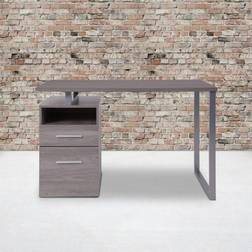 Flash Furniture Harwood Light Ash Wood Grain Computer Writing Desk