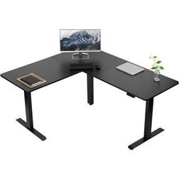 Vivo Black Electric 63' x 55' Corner Stand Up Desk DESK-E3CTB Escritorio de escritura