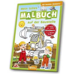 Malbuch mit Stickern: Baustelle