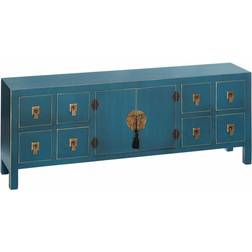 BigBuy Home Meubles De Télévision Oriente 130 x 24 x 50.5 cm Bleu Bois MDF Meuble TV