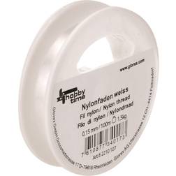 Glorex Nylonfaden weiss 0,15mm 100m, Basteln