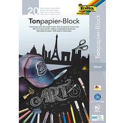 folia Tonpapierblock, DIN A4, 130 g/qm, schwarz