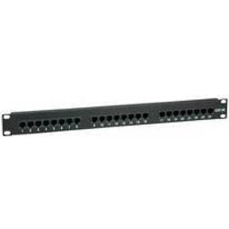 Value 26990349 19'' Patchpanel, 1 HE, 24-Port, Cat.5e, schwarz