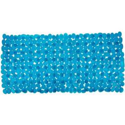 Wenko Tapis De Bain Antidérapent Plastique Effet Galets "Paradise" Bleu L 71 x 36 cm