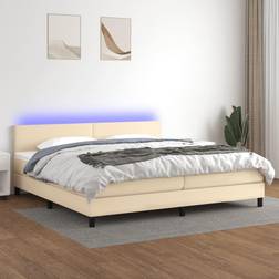 vidaXL med LED-lys stof Kontinentalseng