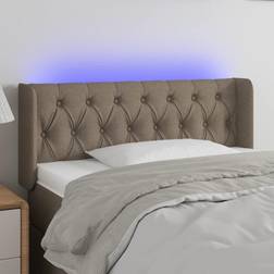 vidaXL LED taupe Sänggavel