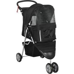 Pawhut Pet Travel Stroller Cat Dog Pushchair Trolley Puppy Jogger Carrier