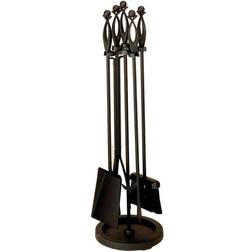 Minuteman Black 4 Tool Teardrop Fireplace Tool Set