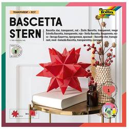 Folia folia Faltblätter Bascetta-Stern, rot-transparent