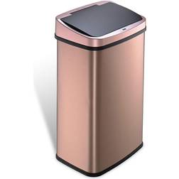 Ninestars 13gal Motion Sensor Rectangular Shape Stainless Steel Trash Can