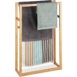 Relaxdays Porte-Serviettes Bambou 90 x 60 x 20 cm