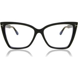 Tom Ford FT5844-B Blu-Light Block 001 da Vista Neri per Donna (Solo Montatura)