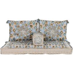 Dkd Home Decor Gartenstuhl Blau Beige 155 x 76 x 65 cm 150 x 76 x 20 cm Sofa
