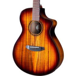 Breedlove Pursuit Exotic S Ce Koa-Koa Concert Acoustic-Electric Guitar Edge Burst