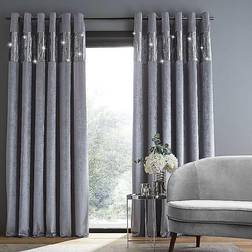 Catherine Lansfield Krossad Sammet Glamour Paljett 66 x 230 cm Grå