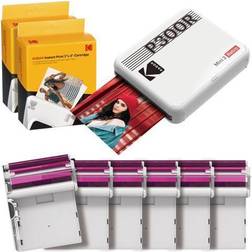 Kodak Mini 3 Retro P300rw60 Instant Photo Printer Bundle 3x3