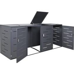 MCW 4er-Mülltonnenverkleidung MCW-E83, Mülltonnenbox Mülltonnenabdeckung, erweiterbar 108x61x76cm ~ (Gebäudefläche )