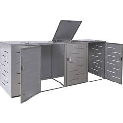 MCW 4er-Mülltonnenverkleidung MCW-E83, Mülltonnenbox Mülltonnenabdeckung, erweiterbar 108x61x76cm ~ (Gebäudefläche )