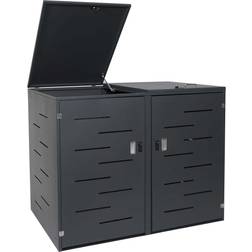 MCW XL 2er-/4er-Mülltonnenverkleidung MCW-E83, Mülltonnenbox Mülltonnenabdeckung, erweiterbar 108x66x94cm (Gebäudefläche )