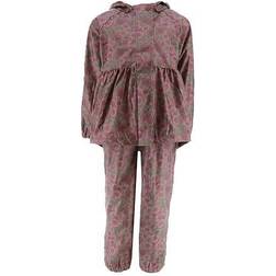 byLindgren Gunhild Rainwear with Braces PU - Eucalyptus Roseship