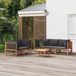vidaXL 6-tlg. Lounge-Set, Tisch einschl. 2 Stühle
