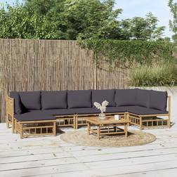 vidaXL 8-tlg. Lounge-Set, Tisch einschl. 2 Stühle