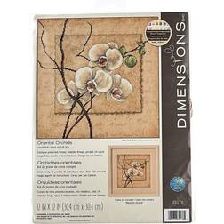 Dimensions Counted Cross Stitch Kit 12"X12"-Oriental Orchids 14 Count