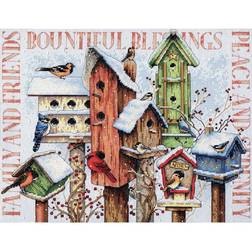 Dimensions Counted Cross Stitch Kit 18"X15"-Winter Housing 14 Count