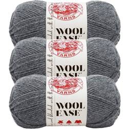 Lion 3 Pack Brand Yarn Wool-Ease Yarn, Oxford Grey