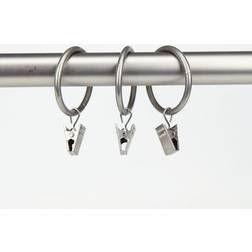 Rod Desyne Satin Nickel 1-3/8 Inch Curtain Clip Rings, Set