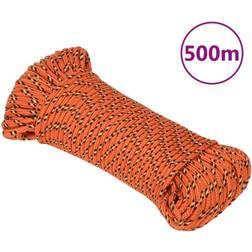 vidaXL Bootsseil Orange 4 Mm 500 M Polypropylen