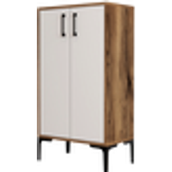 Hanah Home Schoenenkast Prag Walnoot Wit Melamine 60 x 111 x 35 cm