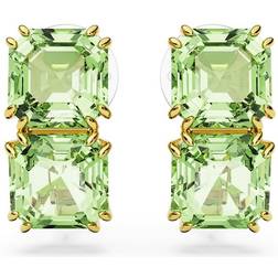 Swarovski Millenia Clip Earrings - Gold/Green