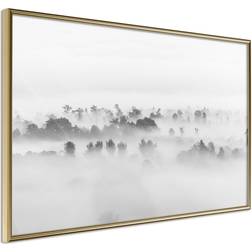 Artgeist Inramad Fog the Forest Guldram Poster