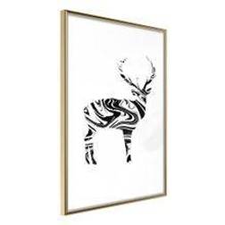 Artgeist Inramad - Marble Stag Guldram Poster