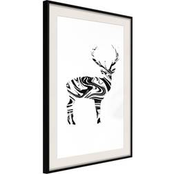 Artgeist Inramad - Marble Stag 30x45 Poster