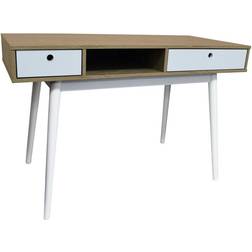Watsons on the Web Office Computer Oak/White Writing Desk 60x120cm