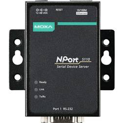 MOXA MOXA NPort 5110-1 Port Serial Device Server, 10/100 Ethernet, RS232, DB9 Male