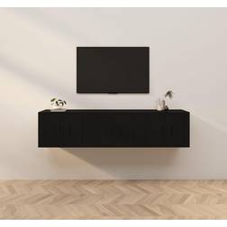 vidaXL Muebles Para Tv 3 Uds Negro 57x34.5x40 cm Armario de Pared