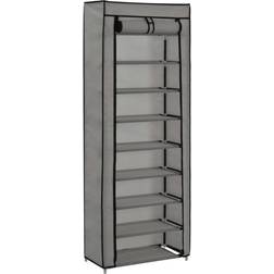 vidaXL Armoire À Chaussures Avec Housse Gris 57x29x162 cm Range-chaussures