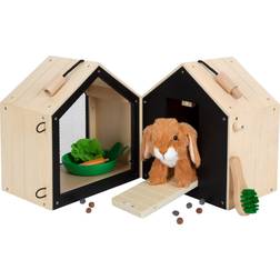 Small Foot Houten Konijnenhok met Pluche 15 dlg