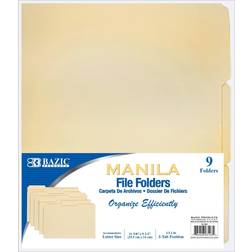 Bazic Products Folders Letter-Size Manila File Folder