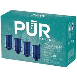 Pür MineralClear Faucet Water Filter Replacement for Filtration Systems, 4 Pack, Blue, 4 Count