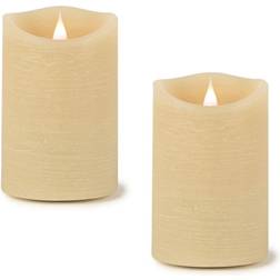 Melrose 5.5" Cream Simplux Designer with Remote Set LED Candle