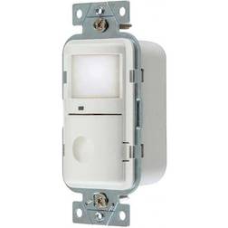 HUBBELL WIRING DEVICE-KELLEMS WS2000NW Occupancy Sensor, PIR, 1200 sq ft, White