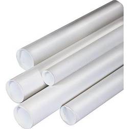 The Packaging Wholesalers White Mailing Tubes, 3 x 36, 24/Case Quill White